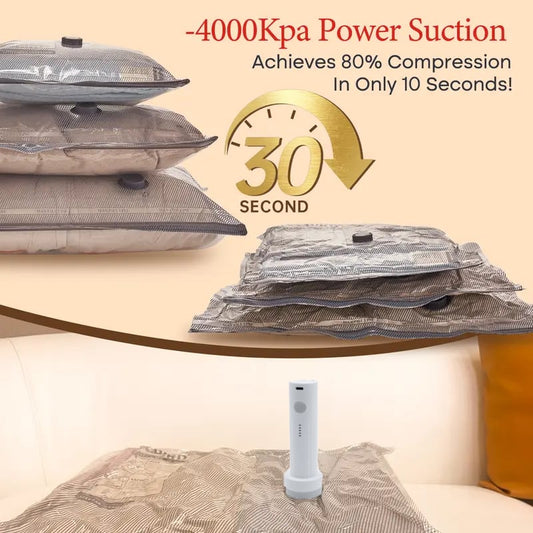 🏆LAST DAY SPECIAL PRICE ￡13.99⚡50K+ SOLD🧳X7 Travel Storage Hot Sale🔌Cordless Travel Vacuum Bag✨Rechargeable Wireless Electric Sealer Vacuum Storage Bags For Clothes Luggage