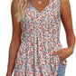 💥🌞Summer Women Outfit Hot Sale :Only ￡10.99‼️👗Women's Print Flowy Sleeveless V Neck Peplum Tank Tops✨Loose Waist Ruffle Hem Camisole Daily Holiday Top