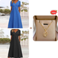 🌴☀️Summer Hot Sale 50% OFF👗💃Women’s V-Neck Short Sleeve Long Dresses✨Soft Flowy Maxi Sundress For Beach Holiday Date Daily Casual🇬🇧