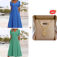 🌴☀️Summer Hot Sale 50% OFF👗💃Women’s V-Neck Short Sleeve Long Dresses✨Soft Flowy Maxi Sundress For Beach Holiday Date Daily Casual🇬🇧