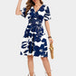 💥👗2026 Summer Hot Sale 49% OFF🌺🌊Women's Ruffle Sleeve Sexy Sundress Floral V Neck Short Wrap Dress with Pockets✨Holiday Beach Pocket Mini Dress
