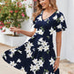 💗LAST DAY SALE 60% OFF⚡50K+ SOLD💕👗Women's Swing Floral Ruffle Short Sleeve A-line Shift Dress with Pockets🌸