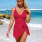 🏖️LAST DAY SALE 49% OFF🔥Your Go-To Tummy Control Swim Dress 🌞 | Flattering One-Piece with Tie Waist & Skirt 🩱🌊