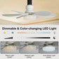 🔥LAST DAY SALE 50% OFF🌀40W LED Ceiling Fan Light – 20.5” Ultra-Quiet with Remote 🎯 | E27 + FREE B22 Adapter 🔌 | For Bedroom 😴, Kitchen 👩‍🍳 & Garage 🛠️ – UK Ready! 🇬🇧