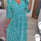 🏖️LAST DAY SALE – ONLY ￡14.99‼️👗Women's Bohemian Casual Print V-neck Waist Wrap Long Dress