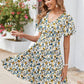 💗LAST DAY SALE 60% OFF⚡50K+ SOLD💕👗Women's Swing Floral Ruffle Short Sleeve A-line Shift Dress with Pockets🌸