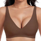 🎉Final 12 Hours- Only ￡9.99!!🌸💕 Jelly Wireless Womens Comfortable Wireless Bras Push Up Bralettes Seamless Tshirts Bras Deep V Everyday Bras