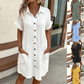 🌞💎Summer Hot Sale 50% OFF:￡14.99‼️✨Women’s Summer Midi Dress – Breezy, Flattering & Effortlessly Chic! Lightweight Button-Down with Pockets 🇬🇧☀️