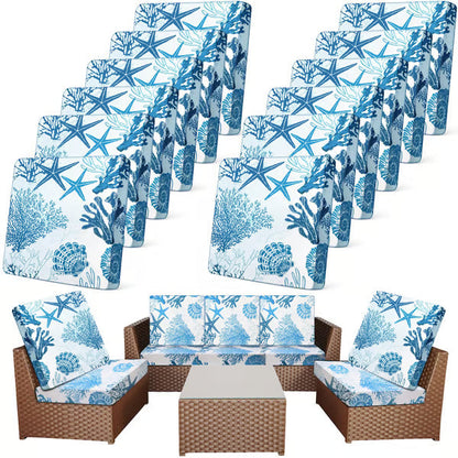 🌀LAST DAY HOT SALE 60% OFF⚡50K+ SOLD🛋️Botanical Patio Sofa Cushion Cover – Stretch, Water-Resistant ✨