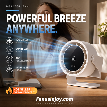 ⏳LAST DAY SALE 60% OFF⚡50K+ SOLD💕🌬️Keep you cool all summer! ❄️Rechargeable USB Desk Fan for Bedroom