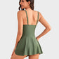 📢👙SUMMER HOT SALE £12.99!!💥50K+ SOLD!💃Women's One Piece Tummy Control Tie Knot Swimsuit 3