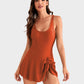 📢👙SUMMER HOT SALE £12.99!!💥50K+ SOLD!💃Women's One Piece Tummy Control Tie Knot Swimsuit 3