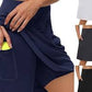 💃LAST DAY 45% OFF：ONLY ￡13.99!!💥Women's Knee Length Skorts Golf Tennis Skirt🎾High Waist Built-In Liner Shorts☁️Stretch Breathable Sport Skort