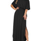 🏖️2026 Summer Hot Sale– Only ￡13.99!!🔥💃Women's Off-Shoulder Ruffled Side-Slit Maxi Dress with Pockets
