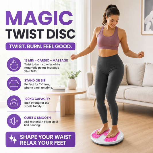 🏆LAST DAY SALE 50% OFF🔥Waist Twisting Massage & Exercise Balance Board 🩰 | Fat Burning & Waist Slimming 💪 | Boost Blood Circulation | Home Fitness Essential 🏠