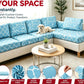 🌀LAST DAY HOT SALE 60% OFF⚡50K+ SOLD🛋️Botanical Patio Sofa Cushion Cover – Stretch, Water-Resistant ✨