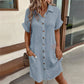 🌞💎Summer Hot Sale 50% OFF:￡14.99‼️✨Women’s Summer Midi Dress – Breezy, Flattering & Effortlessly Chic! Lightweight Button-Down with Pockets 🇬🇧☀️