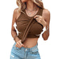 💓Summer Special Price ￡8.99!!🏖️Ribbed Stretchy Tank Top with Shelf Bra