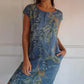 🍃LAST DAY SPECIAL PRICE ￡14.99⚡50K+ SOLD💕👗Casual Printed Dress with Pockets✨Soft Loose Midi Sundress With Side Pockets Beach Holiday Commute Outfit UK🇬🇧 | Free Smile Face Necklace Gift🎁
