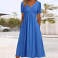 🌴☀️Summer Hot Sale 50% OFF👗💃Women’s V-Neck Short Sleeve Long Dresses✨Soft Flowy Maxi Sundress For Beach Holiday Date Daily Casual🇬🇧