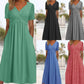 🌴☀️Summer Hot Sale 50% OFF👗💃Women’s V-Neck Short Sleeve Long Dresses✨Soft Flowy Maxi Sundress For Beach Holiday Date Daily Casual🇬🇧