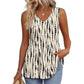💥🌞Summer Women Outfit Hot Sale :Only ￡10.99‼️👗Women's Print Flowy Sleeveless V Neck Peplum Tank Tops✨Loose Waist Ruffle Hem Camisole Daily Holiday Top