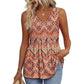 💥🌞Summer Women Outfit Hot Sale :Only ￡10.99‼️👗Women's Print Flowy Sleeveless V Neck Peplum Tank Tops✨Loose Waist Ruffle Hem Camisole Daily Holiday Top