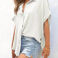 ⏳2026 Summer Hot Sale 60% OFF: Only £13.99!!💥👚Women's Casual V Neck Button Down Shirts Solid Short Sleeve Blouses💐Soft Breathable Basic Shirt For Office Holiday Daily Outfit🇬🇧