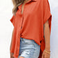 ⏳2026 Summer Hot Sale 60% OFF: Only £13.99!!💥👚Women's Casual V Neck Button Down Shirts Solid Short Sleeve Blouses💐Soft Breathable Basic Shirt For Office Holiday Daily Outfit🇬🇧