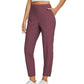 🌞👖2026 SUMMER HOT SALE £13.99!!💥50K+ SOLD🌞Women’s Fitted High-Waisted Zip-Pocket Trousers - 👖Lightweight, Breathable, Soft 26\"/27\" Ankle Pants with Zipper Pockets