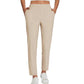 🌞👖2026 SUMMER HOT SALE £13.99!!💥50K+ SOLD🌞Women’s Fitted High-Waisted Zip-Pocket Trousers - 👖Lightweight, Breathable, Soft 26\"/27\" Ankle Pants with Zipper Pockets
