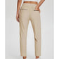 🌞👖2026 SUMMER HOT SALE £13.99!!💥50K+ SOLD🌞Women’s Fitted High-Waisted Zip-Pocket Trousers - 👖Lightweight, Breathable, Soft 26\"/27\" Ankle Pants with Zipper Pockets