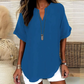🔥SUMMER HOT SALE £11.99!!💥50K+ SOLD‼️👕Fashion Loose Solid Color Short Sleeve Top☁️Soft Breathable Basic Tee All-Match Casual Blouse For Commute Holiday UK🇬🇧
