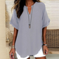 🔥SUMMER HOT SALE £11.99!!💥50K+ SOLD‼️👕Fashion Loose Solid Color Short Sleeve Top☁️Soft Breathable Basic Tee All-Match Casual Blouse For Commute Holiday UK🇬🇧
