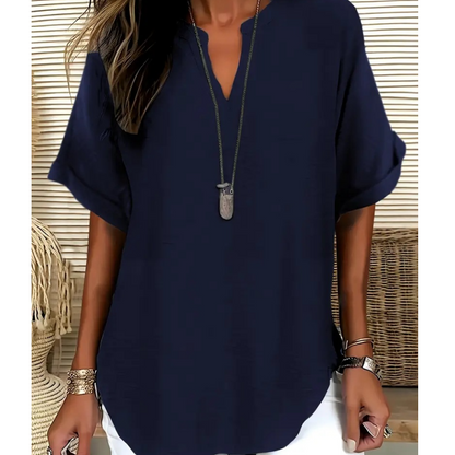 🔥SUMMER HOT SALE £11.99!!💥50K+ SOLD‼️👕Fashion Loose Solid Color Short Sleeve Top☁️Soft Breathable Basic Tee All-Match Casual Blouse For Commute Holiday UK🇬🇧