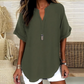 🔥SUMMER HOT SALE £11.99!!💥50K+ SOLD‼️👕Fashion Loose Solid Color Short Sleeve Top☁️Soft Breathable Basic Tee All-Match Casual Blouse For Commute Holiday UK🇬🇧