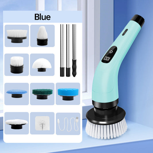⏳Summer Hot Sale :Only £15.99 🔥🧹9-IN-1 Electric Cleaning Brush✨Multi Replacement Heads Cordless Handheld Cleaner For Bathroom Kitchen