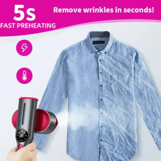 🏆🪧This Week's Special Price:£10.99!!✨💞Portable Travel Garment Steamer Iron | Handheld Fabric Wrinkle Remover| Works for most fabrics👔