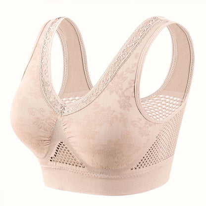 🏆Summer Hot Sale 50% OFF:Only ￡8.99‼️✨Lace Wireless Bra That Provides Excellent Support🤍Soft Floral Lace Wire-Free Lift Bra Anti-Slip All-Day Comfort💐