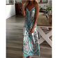 📢📢LAST DAY SALE – ONLY ￡13.99!!🔥☀️V-Neck Sleeveless Retro Printed Maxi Dress For Women💃Loose Flow Casual Beach Long Gown