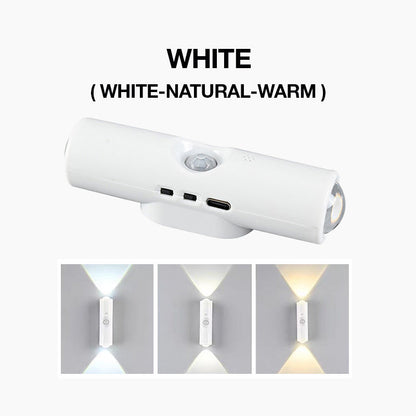 ⏰Last Day Special Price ￡8.99!!⏰Smart LED Motion Sensor Night Light, Dimmable RGB Color Changing Wall Lamp, USB Rechargeable Gradient Magnetic Stick-on Ambient Light for Bedroom, Hallway, Entryway Home Lighting Decor Accessories