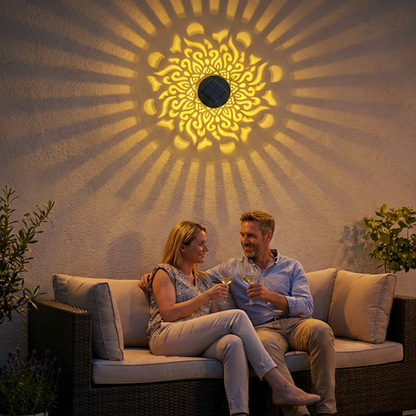 💥Last Day :  Only £7.99!!💥🌞💡Solar Mandala Wall Light Outdoor Garden Fence Projector Lamp Patio Ambient Decor
