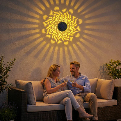 🔥This Week's Special Price ￡7.99 ‼️🌞💡Solar Mandala Wall Light Outdoor Garden Fence Projector Lamp Patio Ambient Decor✨