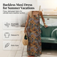 🔥💗LAST DAY SALE 60% OFF⚡50K+ SOLD🪞✨Backless Spaghetti Strap Maxi Dress👗Women Summer Lightweight Flowy Long Dress For Beach Vacation Evening Party UK Stock