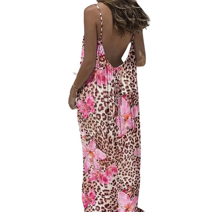 🔥💗LAST DAY SALE 60% OFF⚡50K+ SOLD🪞✨Backless Spaghetti Strap Maxi Dress👗Women Summer Lightweight Flowy Long Dress For Beach Vacation Evening Party UK Stock