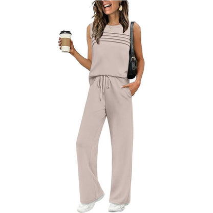 💗LAST DAY SALE 60% OFF⚡50K+ SOLD💕Women's Sleeveless Top & Drawstring Pants Set☀️Lounge Wear Set❤️