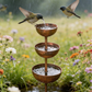 🦜 Last Day Special Price £9.99! ⚡️🌿3-Tier Rustic Metal Bird Feeder & Drinker Stake🐦Ground Plug Design Dual-Use Seed Tray Bird Bath For Garden Yard