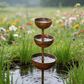 🦜 Last Day Special Price £9.99! ⚡️🌿3-Tier Rustic Metal Bird Feeder & Drinker Stake🐦Ground Plug Design Dual-Use Seed Tray Bird Bath For Garden Yard