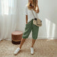 👖⏳LAST DAY SPECIAL PRICE ￡11.99‼️WITH FREE GIFT!!🎁Women's Casual Cotton Linen Capris✨Elastic High Waist Loose Cropped Trousers Breathable Lightweight Pants For Daily Holiday