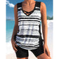 ⏰LAST DAY 60% OFF -  Women's Tummy Control Tankini Set with Built-In Bra – Flattering Boho Swimwear with Shorts🔥